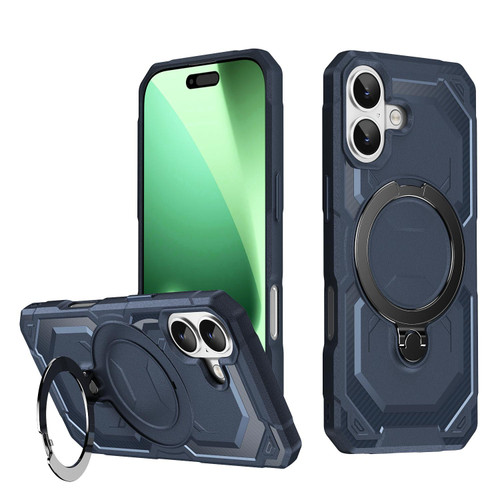 iPhone 17 Frosted MagSafe Holder Phone Case - Blue iPhone 17 Frosted MagSafe Holder Phone Case - Blue