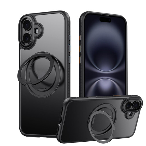 iPhone 17 Gear 360 Rotation MagSafe Holder Phone Case - Black iPhone 17 Gear 360 Rotation MagSafe Holder Phone Case - Black