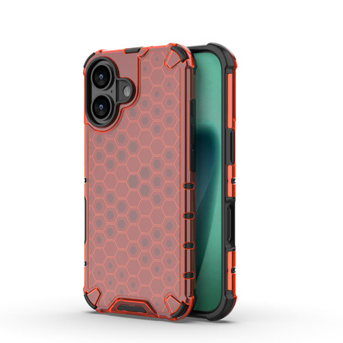 iPhone 17 Honeycomb Shockproof Phone Case - Red iPhone 17 Honeycomb Shockproof Phone Case - Red