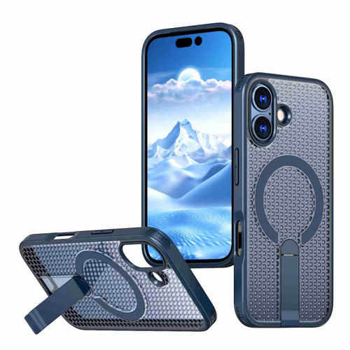 iPhone 17 kalebol Honeycomb Cooling MagSafe Holder Phone Case - Blue