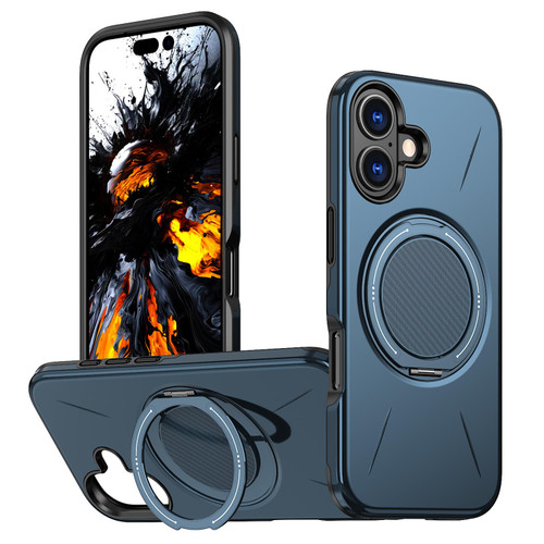 iPhone 17 Kalebol Magnetic MagSafe Rotation Holder PC Phone Case - Blue