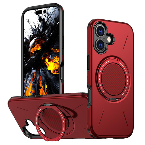 iPhone 17 Kalebol Magnetic MagSafe Rotation Holder PC Phone Case - Red