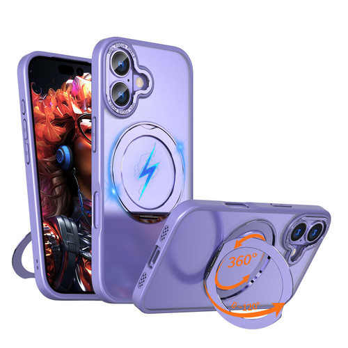 iPhone 17 kalebol MagSafe Metal Ring Holder Phone Case - Light Purple