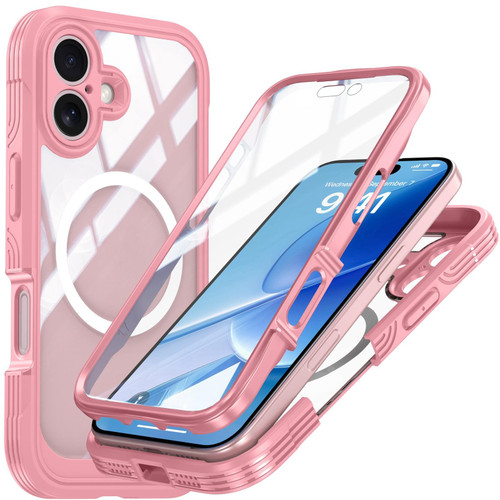 iPhone 17 Life Waterproof MagSafe Magnetic Rugged Phone Case - Pink