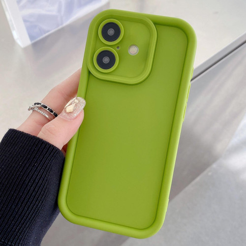 iPhone 17 Shockproof Frame Frosted Precise Hole TPU Phone Case - Fluorescent Green