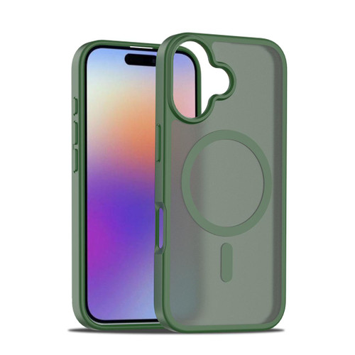 iPhone 17 Skin Feel TPU Hybrid PC MagSafe Phone Case - Dark Green