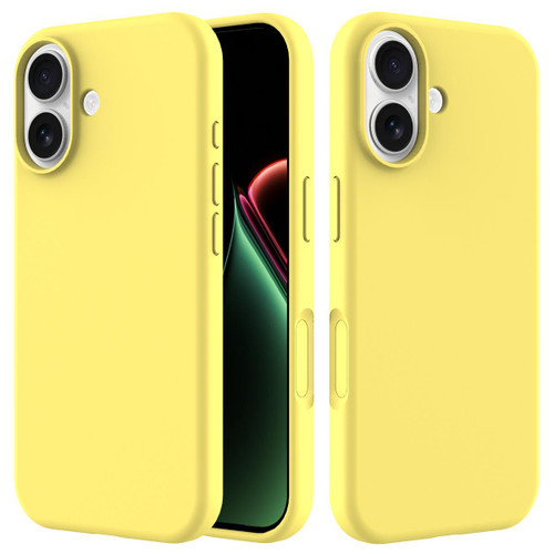 iPhone 17 Solid Color Silicone Phone Case - Lemon Yellow