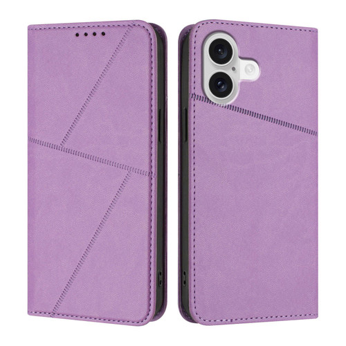 iPhone 17 Strong Magnetic Frosted Flip Leather Phone Case - Light Purple