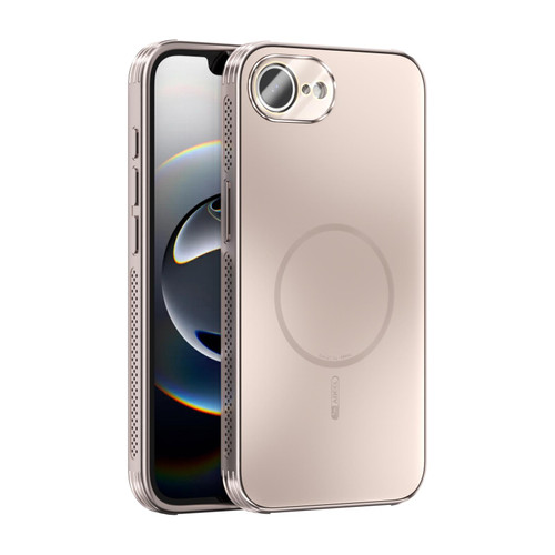 iPhone 16e / 17e ABEEL Heat Dissipation Frosted MagSafe Phone Case with Lens Film - Rose Gold