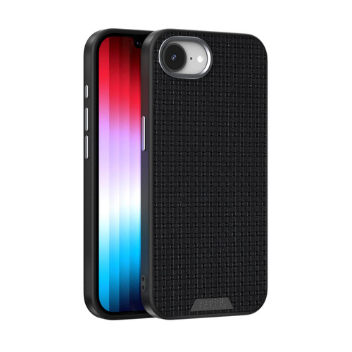 iPhone 16e / 17e ABEEL Ruyi Pattern 6D Micro Relief MagSafe Leather Phone Case - Black