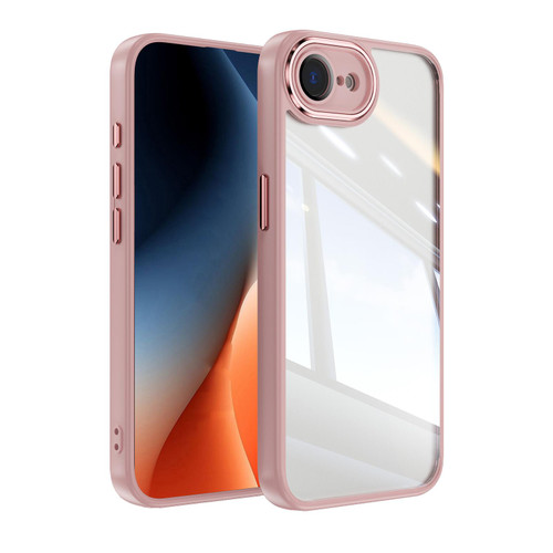 iPhone 16e / 17e Acrylic Hybrid TPU Armor Shockproof Phone Case - Pink