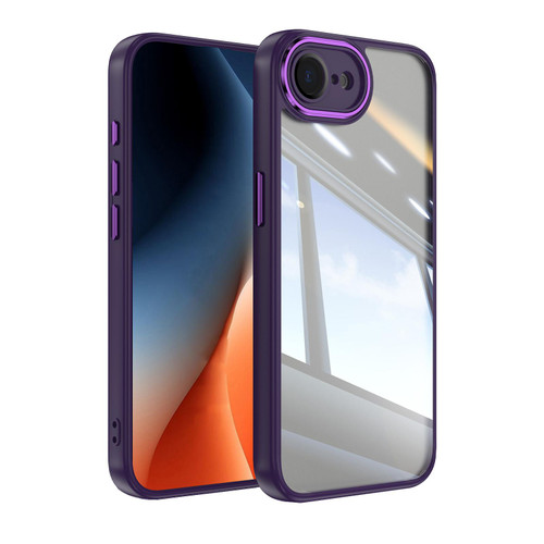 iPhone 16e / 17e Acrylic Hybrid TPU Armor Shockproof Phone Case - Purple