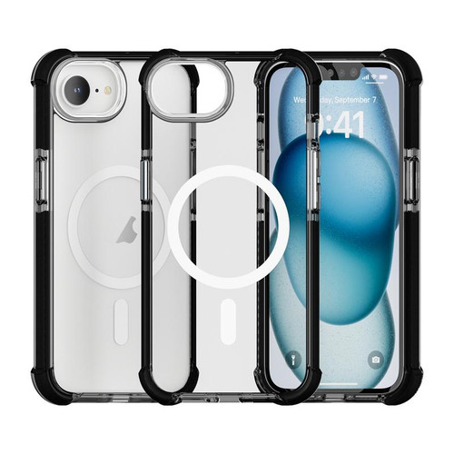 iPhone 16e / 17e Acrylic Magsafe Magnetic Shockproof Phone Case - Black