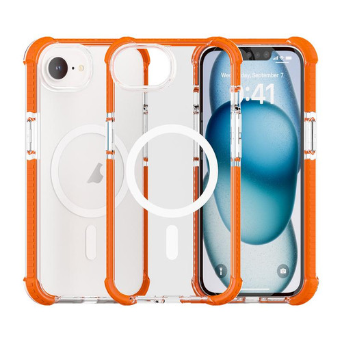 iPhone 16e / 17e Acrylic Magsafe Magnetic Shockproof Phone Case - Orange