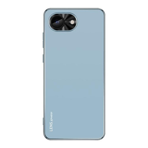 iPhone 16e / 17e AG Frosted Electroplating Acrylic Phone Case - Sierra Blue