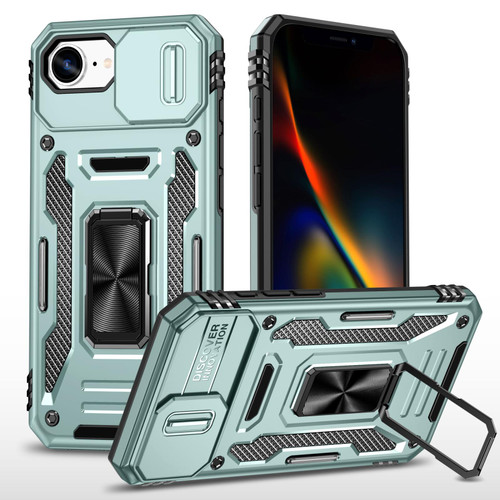 iPhone 16e / 17e Armor PC + TPU Camera Shield Phone Case - Alpine Green