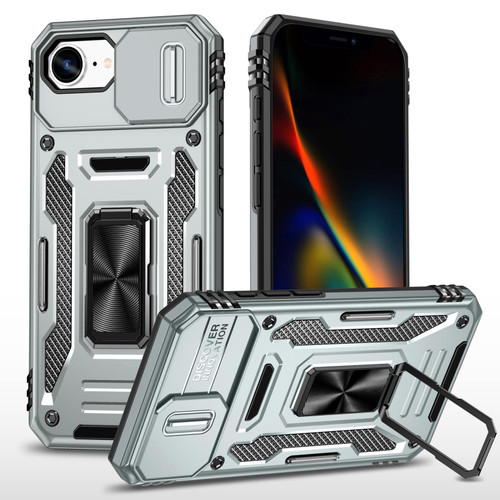 iPhone 16e / 17e Armor PC + TPU Camera Shield Phone Case - Grey
