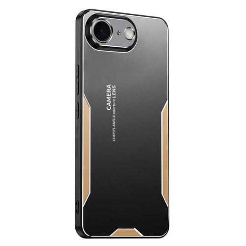 iPhone 16e / 17e Blade Series TPU Hybrid Metal Phone Case - Gold