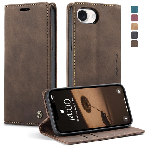 iPhone 16e / 17e CaseMe 013 Multifunctional Horizontal Flip Leather Phone Case - Coffee