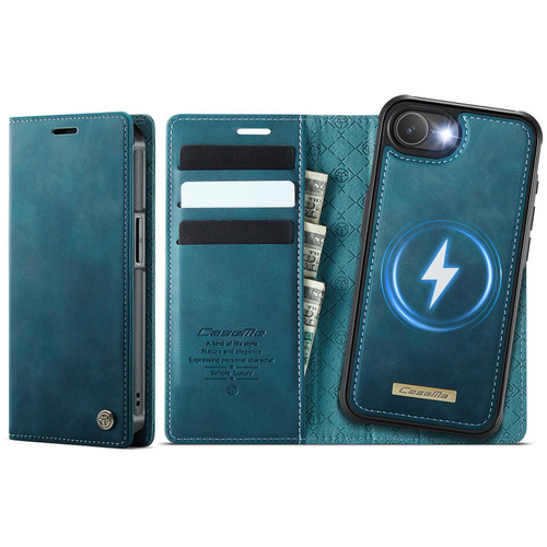 iPhone 16e / 17e CaseMe C49 MagSafe RFID Blocking Detachable Wallet Leather Phone Case - Green