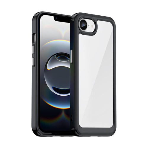 iPhone 16e / 17e Colorful Series Acrylic + TPU Phone Case - Black