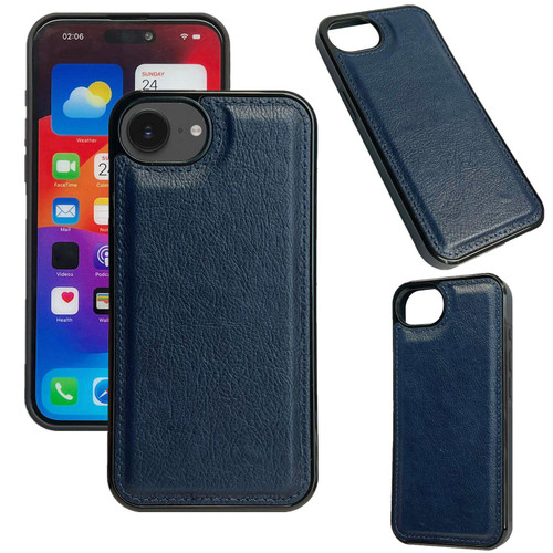 iPhone 16e / 17e Cowhide Texture Back Cover Phone Case - Royal Blue
