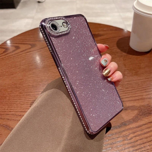 iPhone 16e / 17e Diamond Glitter TPU Phone Case - Purple