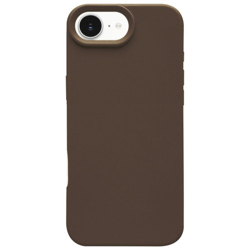 iPhone 16e / 17e Dopamine Simple Imitation Liquid Silicone Phone Case - Brown