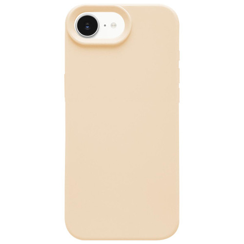 iPhone 16e / 17e Dopamine Simple Imitation Liquid Silicone Phone Case - Cream Yellow