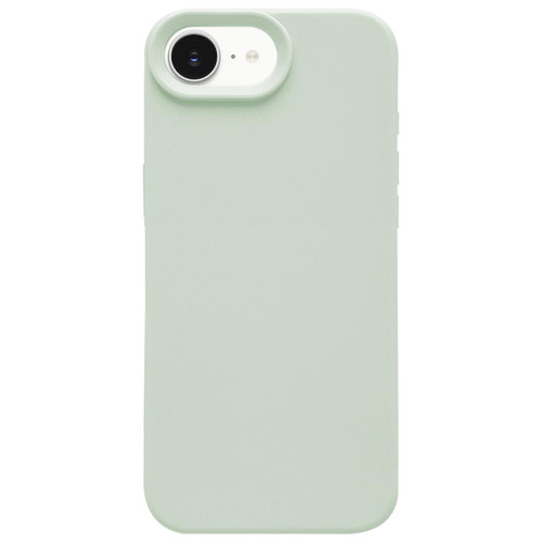 iPhone 16e / 17e Dopamine Simple Imitation Liquid Silicone Phone Case - Milk Green