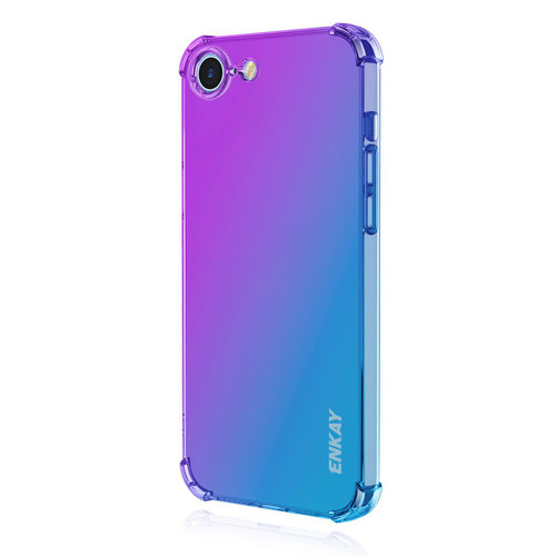 iPhone 16e / 17e ENKAY Hat-Prince Gradient Airbag TPU Phone Case - Purple Blue