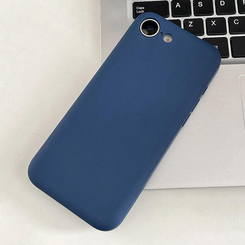 iPhone 16e / 17e Fine Hole Insert Card Slot TPU Phone Case - Blue