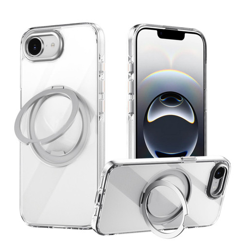 iPhone 16e / 17e Gear 360 Rotation MagSafe Holder Phone Case - Transparent