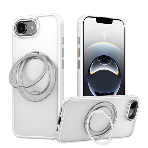 iPhone 16e / 17e Gear 360 Rotation MagSafe Holder Phone Case - White