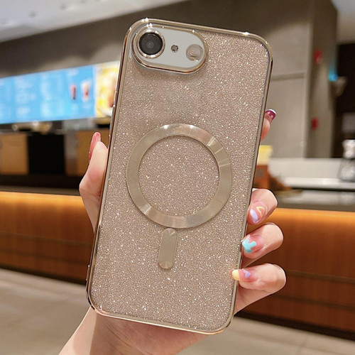 iPhone 16e / 17e Glitter Electroplating MagSafe TPU Phone Case - Gold