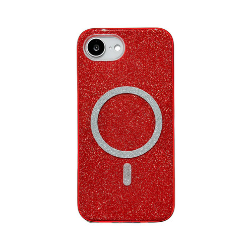 iPhone 16e / 17e Glitter MagSafe Magnetic TPU Phone Case - Red