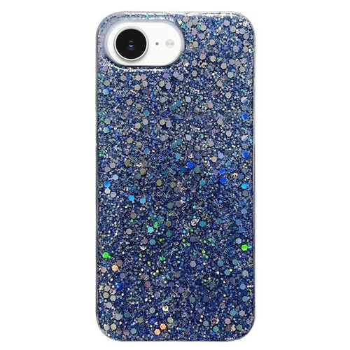 iPhone 16e / 17e Glitter Sequins Epoxy TPU Phone Case - Blue