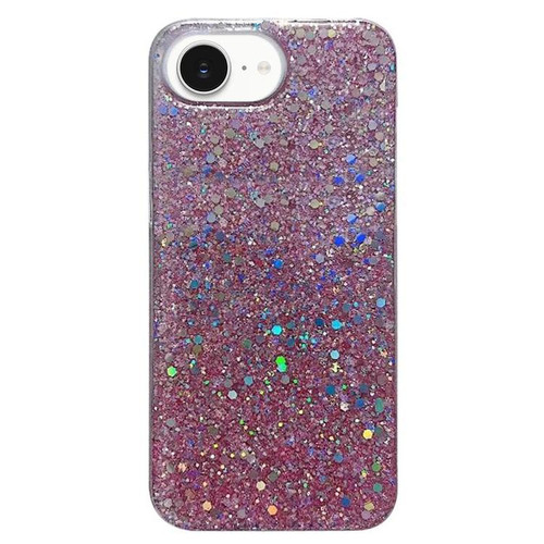 iPhone 16e / 17e Glitter Sequins Epoxy TPU Phone Case - Pink