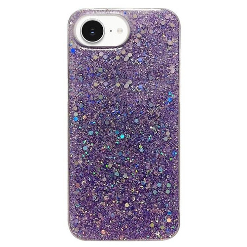 iPhone 16e / 17e Glitter Sequins Epoxy TPU Phone Case - Purple