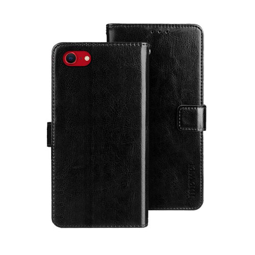 iPhone 16e / 17e idewei Crazy Horse Texture Leather Phone Case - Black