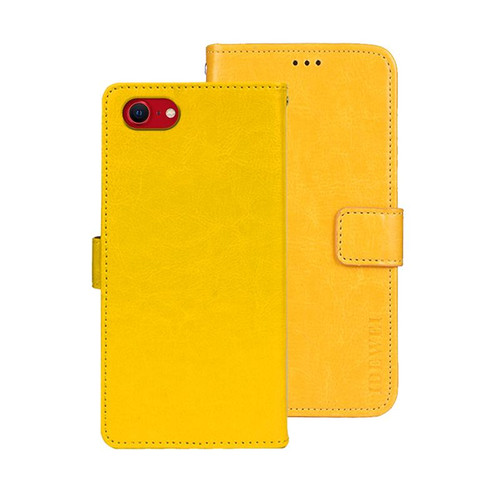 iPhone 16e / 17e idewei Crazy Horse Texture Leather Phone Case - Yellow