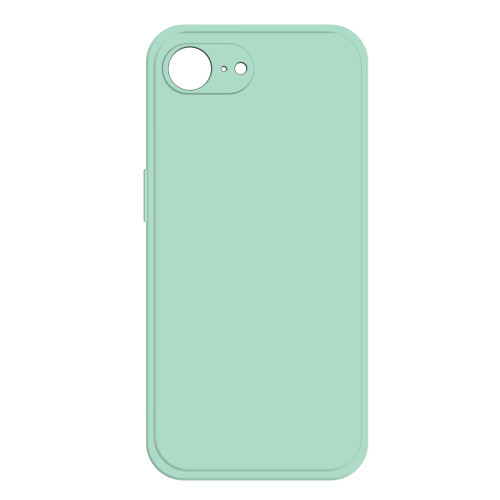 iPhone 16e / 17e Imitation Liquid Silicone Phone Case - Light Cyan