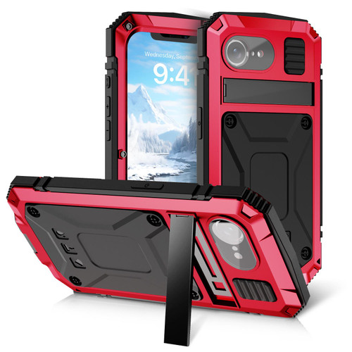 iPhone 16e / 17e IP68 Waterproof Dustproof Shockproof Phone Case - Red