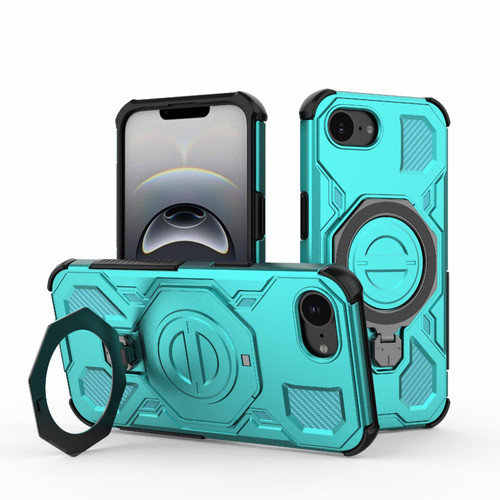 iPhone 16e / 17e J-20 Solid Color MagSafe Magnetic TPU+PC Phone Case - Lake Blue