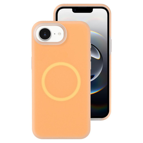 iPhone 16e / 17e Jelly Liquid Silicone MagSafe Magnetic Phone Case - Orange