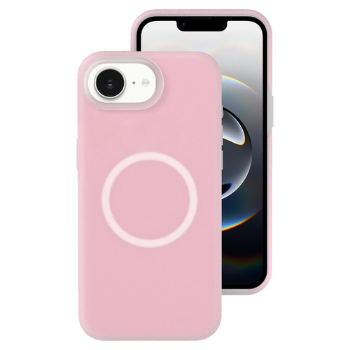 iPhone 16e / 17e Jelly Liquid Silicone MagSafe Magnetic Phone Case - Sand Pink