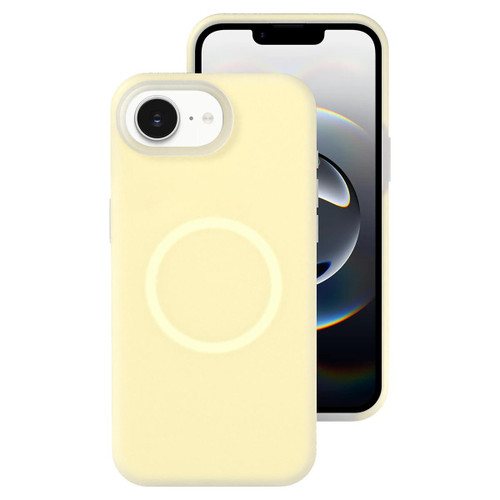 iPhone 16e / 17e Jelly Liquid Silicone MagSafe Magnetic Phone Case - Yellow