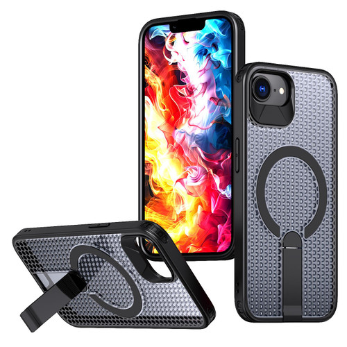 iPhone 16e / 17e kalebol Honeycomb Cooling MagSafe Holder Phone Case - Black