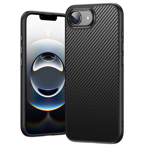 iPhone 16e / 17e Kevlar Fiber Shockproof MagSafe Phone Case - Black
