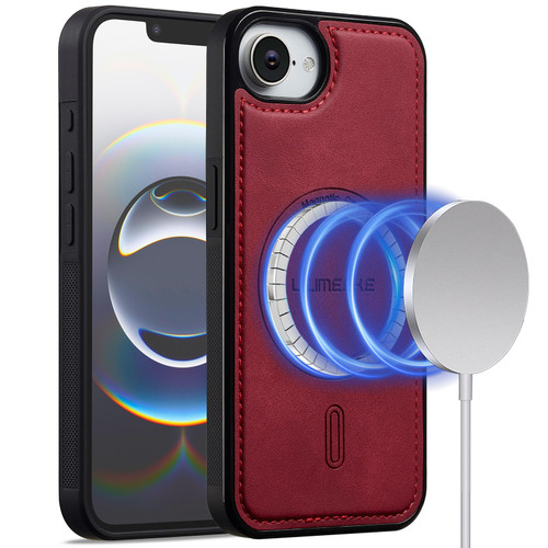 iPhone 16e / 17e LC.IMEEKE L6 Series MagSafe Magnetic Phone Case - Red